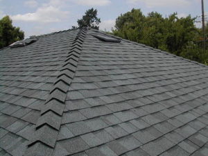 Laminated shingle roof